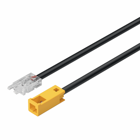 Hafele Lead with Female Socket and Clip, Hfele Loox5 for LED strip light monochrome 5 mm (3/16"), Length: 100 mm (4"), 3.5 A, 20 AWG, 12V, Item# 833.93.744, 83393744, 833-93-744