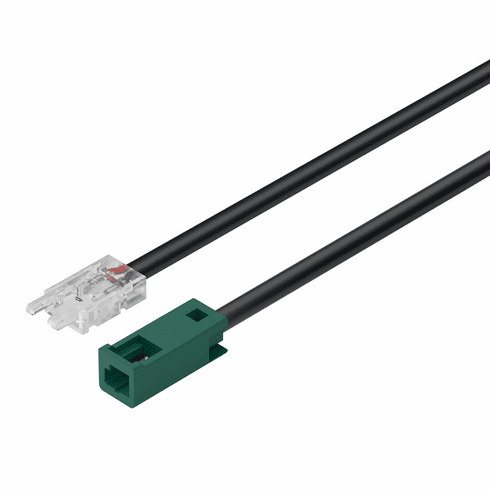 Hafele Lead with Female Socket and Clip, Hfele Loox5 for LED strip light monochrome 8 mm (5/16"), Length: 100 mm (4"), 5 A/18, 24 V, Item# 833.93.747, 83393747, 833-93-747