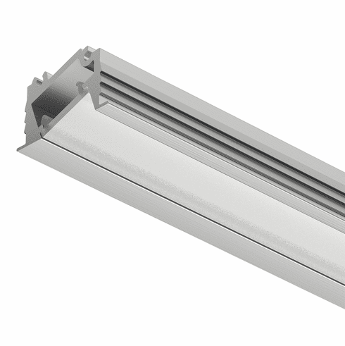 Hafele Profile for recess mounting, Hfele Loox5 Profile 1106, for LED strip lights up to 8 mm (5/16") width with clip, Asymmetrical light distribution, Length: (92") 2336 mm, silver colored, Item# 833.94.206, 83394206, 833-94-206