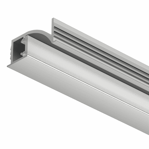 Hafele Profile for Recess Mounting, Hfele Loox5 Profile 1107, for LED strip lights up to max. 5 mm (3/16") width, Asymmetrical light distribution, Length: (92") 2336 mm, silver colored, Item# 833.94.208, 83394208, 833-94-208
