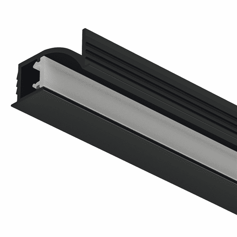 Hafele Profile for Recess Mounting, Häfele Loox5 Profile 1107, for LED strip lights up to max. 5 mm (3/16") width, Asymmetrical light distribution, Length: (92") 2336 mm, black, Item# 833.94.209, 83394209, 833-94-209