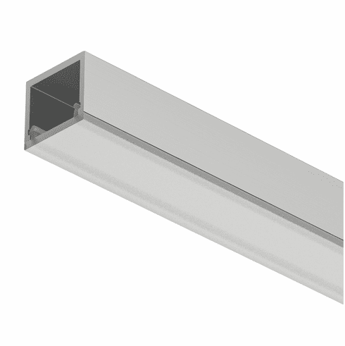 Hafele Aluminum Profile, Hfele Loox5 Profile 2101, for LED strip lights, Internal width 13 mm (1/2"), Surface Mounted, Length: (92") 2336 mm, silver colored, Item# 833.94.210, 83394210, 833-94-210