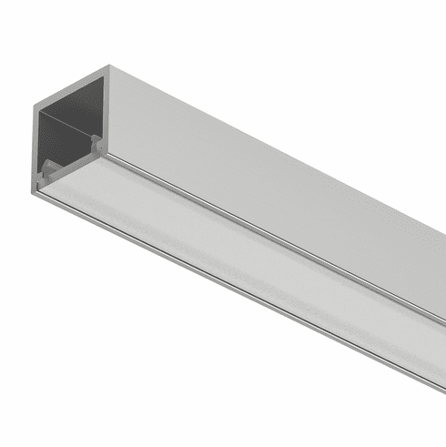 Hafele Aluminum Profile, Hfele Loox5 Profile 2102, for LED strip lights, Internal width 11mm (7/16"), Surface Mounted, Length: (92") 2500 mm, silver colored, Item# 833.94.213, 83394213, 833-94-213
