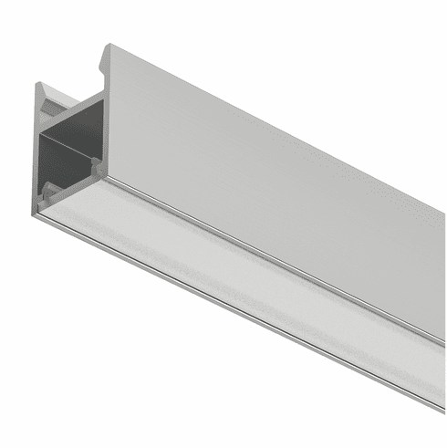 Hafele Aluminum Profile, Häfele Loox5 Profile 2103, for LED strip lights, Internal width 11 mm (7/16"), Surface Mounted, Length: (92") 2500 mm, silver colored, Item# 833.94.216, 83394216, 833-94-216