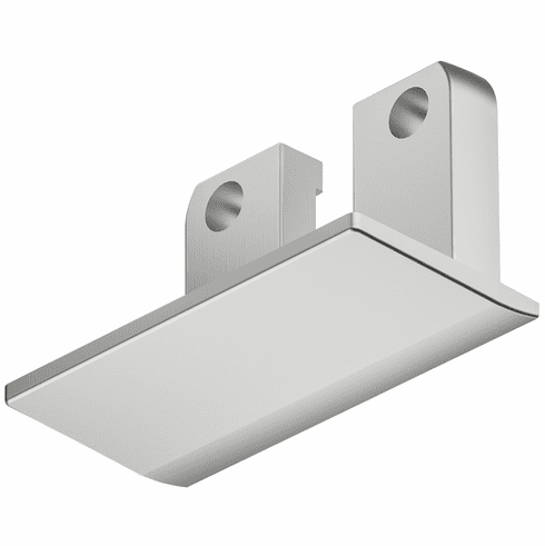 Hafele End Cap, For Hfele Loox5 profile 1106, With cable outlet, silver colored, Item# 833.95.772, 83395772, 833-95-772