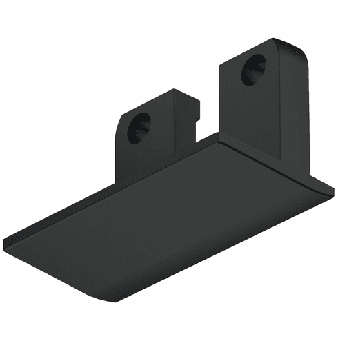 Hafele End Cap, For Hfele Loox5 profile 1106, With cable outlet, black, Item# 833.95.773, 83395773, 833-95-773