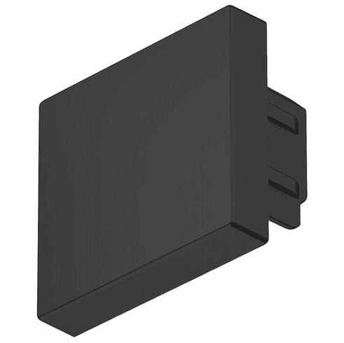 Hafele End cap, For Hfele Loox5 profile 2102, Plastic, Plastic, black, Item# 833.95.778, 83395778, 833-95-778