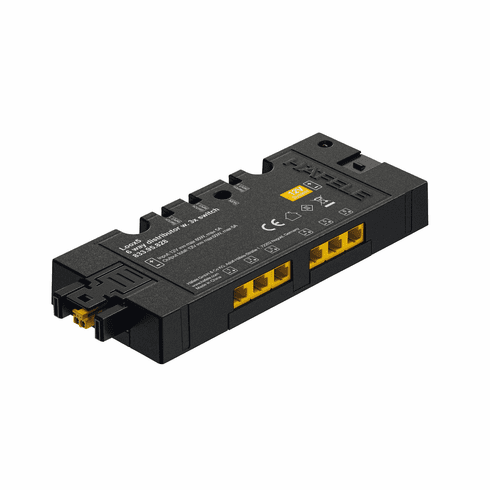 Hafele 6-Way Distributor, Hfele Loox5, With Multi-Switching Function, 12 V, 60 W, 4 3/4" x 2" x 5/8", Item# 833.95.828, 83395828, 833-95-828