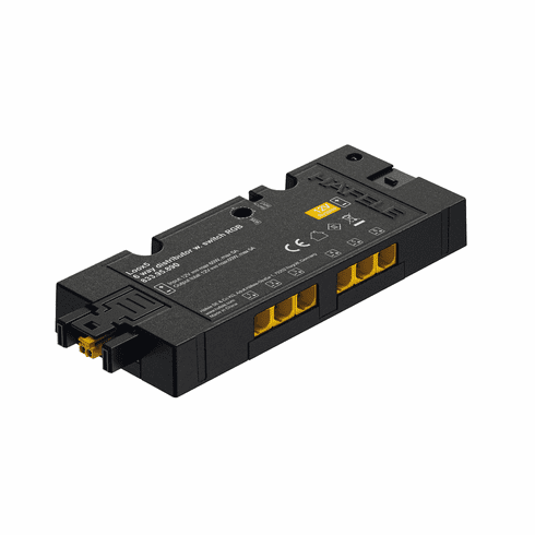 Hafele 6-Way Distributor, Häfele Loox5, with Manual RGB Control, 12 V, 60 W, 4 3/4" x 2" x 5/8", Item# 833.95.890, 83395890, 833-95-890