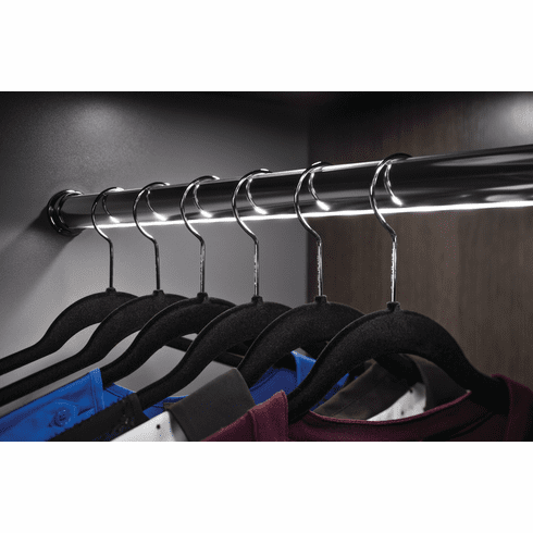 Hafele Lighted Wardrobe Tube, Elite Collection, 12 V, Profile 5111 with Loox LED 2065, Oil-rubbed bronze; 4000K cool white; 24" length, Item# 833.96.049, 83396049, 833-96-049
