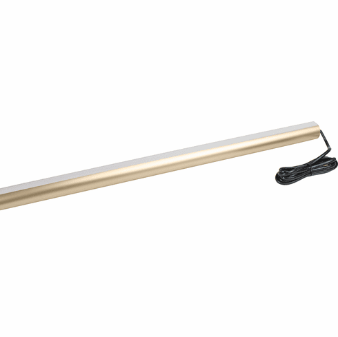 Hafele Lighted Wardrobe Tube, Elite Collection, 12 V, Profile 5111 with Loox LED 2065, Matt gold; 4000K cool white; 18" length, Item# 833.96.056, 83396056, 833-96-056