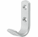 Hafele Coat Hook, Matt Silver Anodized Aluminum, 60 x 18 mm (H x W), Silver colored anodized, Item# 842.01.909, 84201909, 842-01-909