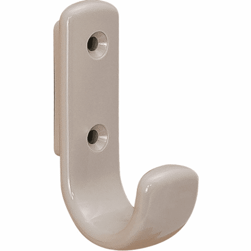 Hafele Coat Hook, HEWI, Polyamide, 75 x 24 mm (H x W), Coat hook, wide range of colors, Light gray, without spacer, Item# 842.52.197, 84252197, 842-52-197