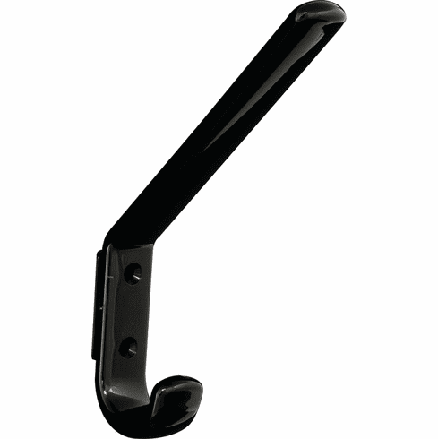 Hafele Coat Hook, HEWI, Polyamide, 22x110x165 mm (WxDxH), Coat hook, wide range of colors, Jet black, without spacer, Item# 842.54.190, 84254190, 842-54-190
