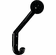 Hafele Coat and Hat Hook, Polyamide, HEWI, Hat and coat hook, Jet black, Item# 842.56.190, 84256190, 842-56-190