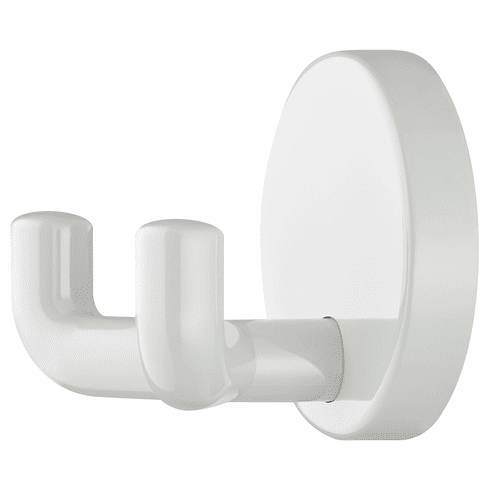 Hafele Wardrobe Hook, Polyamide, Round Rose, HEWI, Depth: 44 mm, glossy pure white, Item# 842.62.299, 84262299, 842-62-299