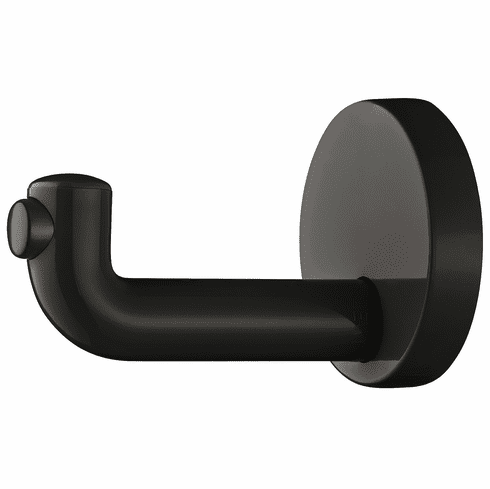 Hafele Hook with Door Buffer, Polyamide, 70 x 105 mm, HEWI, Jet black, Diameter:70 mm, Item# 842.63.490, 84263490, 842-63-490