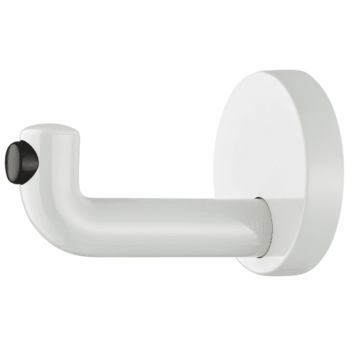 Hafele Hook with Door Buffer, Polyamide, 70 x 105 mm, HEWI, Pure white, Diameter:70 mm, Item# 842.63.499, 84263499, 842-63-499