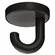 Hafele Single Coat Hook, HEWI, Polyamide, Ceiling Mounting, Wide range of colors, Jet Black; Height 50 mm; Diameter:50 mm, Item# 842.64.290, 84264290, 842-64-290
