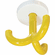 Hafele Triple Ceiling Hook, Polyamide, White Base, Hewi, Mustard yellow, Item# 842.65.618, 84265618, 842-65-618