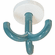Hafele Triple Ceiling Hook, Polyamide, White Base, Hewi, Aqua blue, Item# 842.65.655, 84265655, 842-65-655
