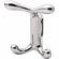 Hafele Hat & Coat Hook, 90 x 60 x 110 mm ( W x D x H), Lago di Como Collection, Polished chrome, Item# 843.81.200, 84381200, 843-81-200