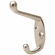 Hafele Coat Hook, 18 x 55 x 90 mm (W x D x H), Matt nickel, Item# 845.01.600, 84501600, 845-01-600