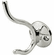 Hafele Hat & Coat Hook, 38 x 75 x 92 mm (W x D x H), Matt nickel, Item# 845.05.600, 84505600, 845-05-600
