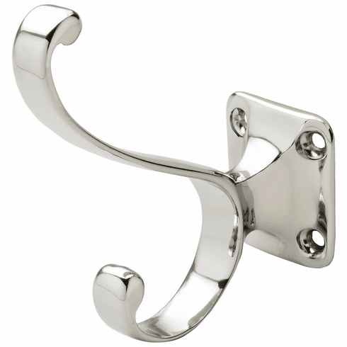 Hafele Hat & Coat Hook, 32 x 78 x 91 mm (W x D x H), Zinc, polished chrome, Item# 845.08.220, 84508220, 845-08-220