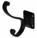 Hafele Hat & Coat Hook, 32 x 78 x 91 mm (W x D x H), Matt black, Item# 845.08.440, 84508440, 845-08-440