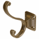 Hafele Hat & Coat Hook, 32 x 78 x 91 mm (W x D x H), Matt gold, Item# 845.08.740, 84508740, 845-08-740