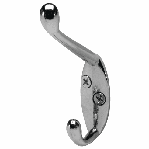 Hafele Coat Hook, 18 x 55 x 90 mm (W x D x H), Polished chrome, Item# 885.06.209, 88506209, 885-06-209