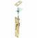 Hafele Flush Bolt, Lever Action, Metal or Wood Doors, Matt Nickel-Plated Brass, Item# 900.17.468, 90017468, 900-17-468