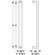 Hafele Pull Handle, StarTec Stainless Steel; Carlo; 1 Threaded Standoff, A = 615 mm; C = 600 mm, Item# 903.03.086, 90303086, 903-03-086