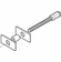 Hafele Mounting Set for Wood Door, Stainless Steel, Startec , for Carlo Door Handle, back-to-back, in pairs, For door thickness 8-34 mm, dim. M6 x 50 mm, Item# 909.00.310, 90900310, 909-00-310