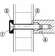 Hafele Mounting Set, One-Sided with Decorative Rose, for Pull Handles, Visible, straight support for wood doors, Wood Door Thickness: (1 3/4 - 1 15/16") 45 - 49 mm, Item# 909.03.881, 90903881, 909-03-881