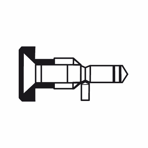 Hafele Mounting Set, One-Sided with Decorative Rose, for Pull Handles, Visible, Glass Thickness: (5/16" - 1/2") 8 - 12 mm, Item# 909.03.902, 90903902, 909-03-902