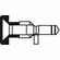 Hafele Mounting Set, One-Sided with Decorative Rose, for Pull Handles, Visible, Glass Thickness: (5/16" - 1/2") 8 - 12 mm, Item# 909.03.902, 90903902, 909-03-902