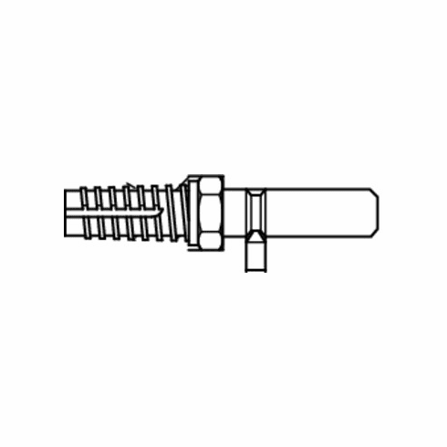 Hafele Mounting Set, One-Sided, for Pull Handles, for Wood and Storefront Doors, Concealed, straight support, Insert with self-cutting thread, Item# 909.04.800, 90904800, 909-04-800