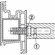 Hafele Mounting Set, One-Sided, for Pull Handles, for Wood and Storefront Doors, Concealed, straight support, Insert with self-cutting thread, Item# 909.04.800, 90904800, 909-04-800