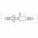Hafele Fastener, Back to Back Mount for Glass Doors, HEWI, (1 9/16 - 2") 40 - 50 mm Door Thickness, Item# 909.07.024, 90907024, 909-07-024