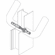 Hafele Fastener, Back to Back Mount for Glass Doors, HEWI, (1 9/16 - 2") 40 - 50 mm Door Thickness, Item# 909.07.024, 90907024, 909-07-024