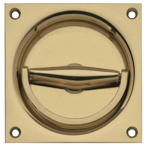 Hafele Flush Ring Pull Handle, Brass, Polished Finish, Item# 910.60.108, 91060108, 910-60-108