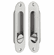 Hafele Mortise Locks, Oval, Backset A= 50 mm (1 31/32"), Forend width 16 mm, for residential areas, for wooden sliding doors, Matt Nickel, Item# 911.26.092, 91126092, 911-26-092