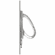 Hafele Front Drop Pocket Door Edge Pull, for Sliding Doors, without Lock Case, Polished nickel, Item# 911.26.246, 91126246, 911-26-246