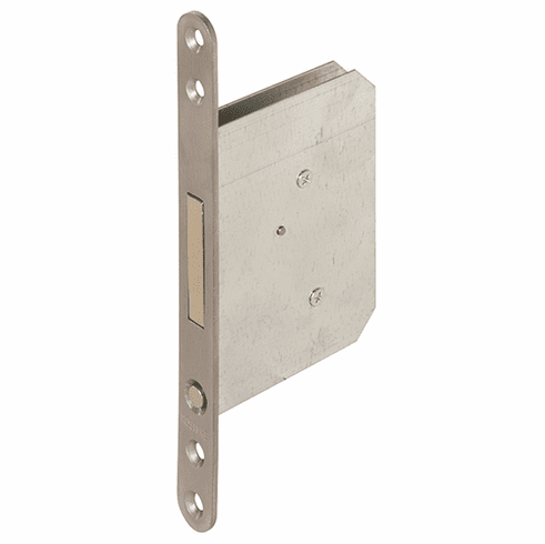 Hafele Pocket Door Pull, Spring-Loaded, Stainless steel face plate, Item# 911.26.310, 91126310, 911-26-310