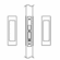 Hafele Sliding/Pocket Door Lock, Passage with Lockcase as Dust Proof Strike, For wood doors, Satin chrome plated, Item# 911.26.783, 91126783, 911-26-783