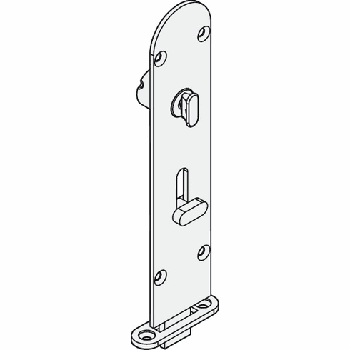 Hafele Flush Bolt, Brass, Al Fresco Summit, 190 mm (7 1/2"), PVD Rustic Black, Item# 911.62.765, 91162765, 911-62-765