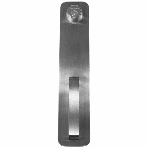 Hafele Flat Top Plate, Cylinder Pull Plate, for Night Latch, For Rim, Surface Vertical Rod and LBR, Item# 911.79.487, 91179487, 911-79-487
