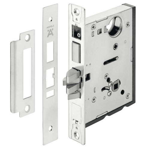 Hafele 917.64.513 DT750 Mortise Lock, right hand, stainless steel, satin (1 piece), 91764513, 917-64-513
